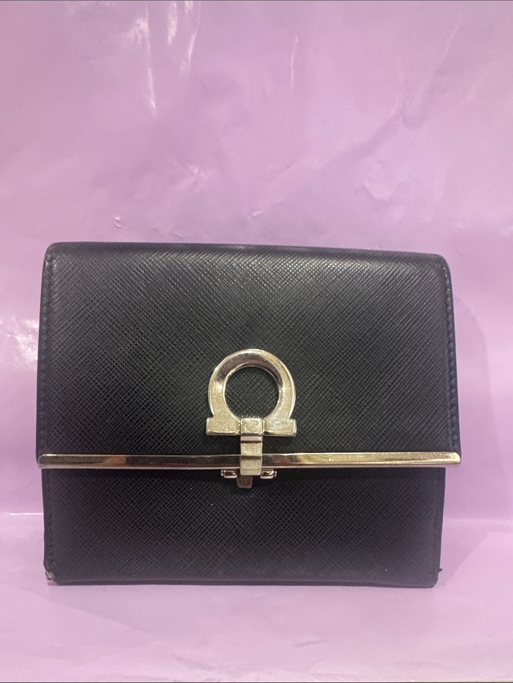 Salvatore Ferragamo vintage Saffiano Leather Gancini Wallet